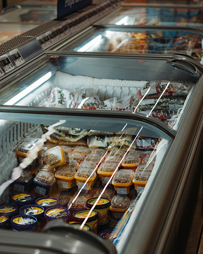 supermarket freezer cabinet